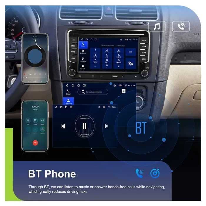 Navigatie 2GB VW Golf Passat Tiguan Touran Skoda Octavia Seat CARPLAY