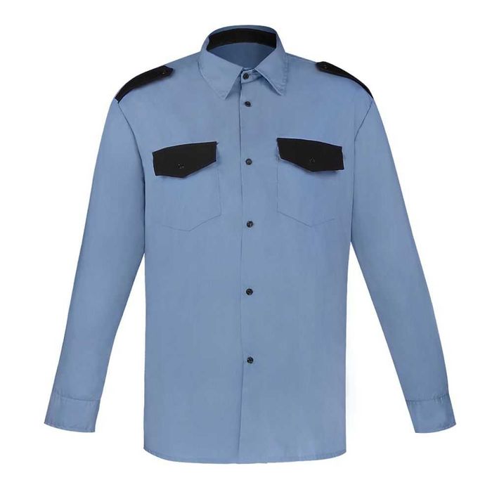 Мужская рубашка для охраны — Профессиональная форма (Голубая)