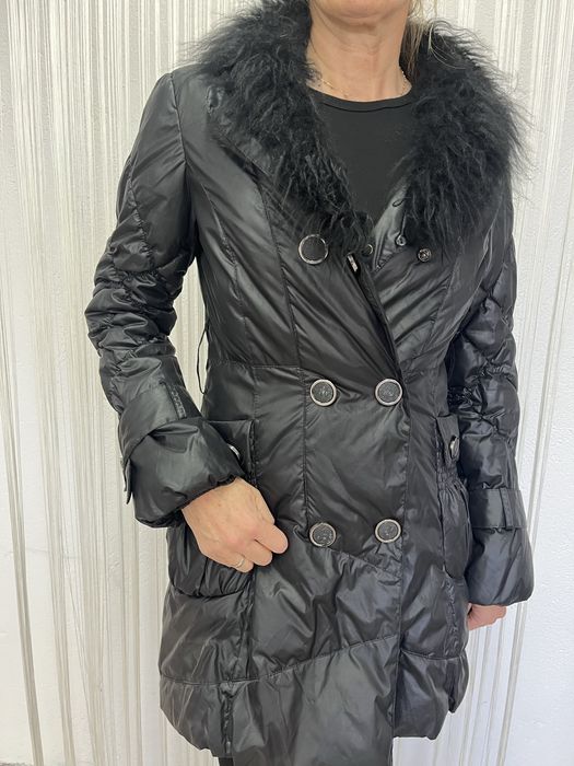 Дамско топло шушляково яке, до коляно