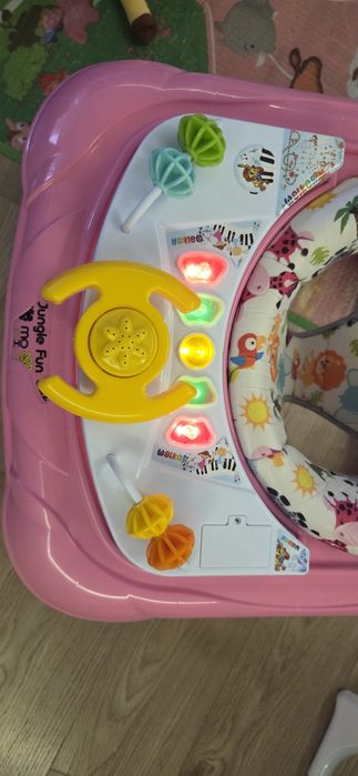 МОНИ Детска проходилка JUNGLE FUN РОЗОВ