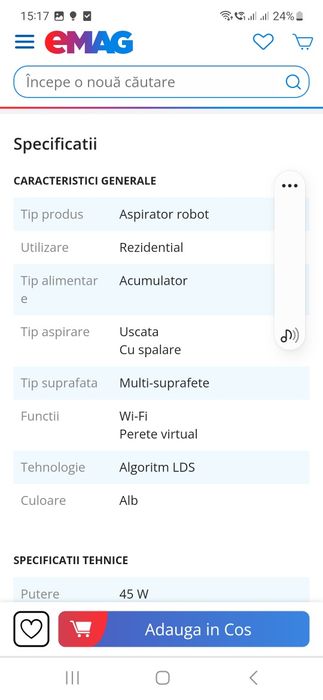 Robot asirator Xiaomi S12