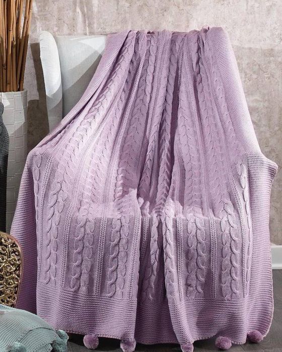 Вязанный плед