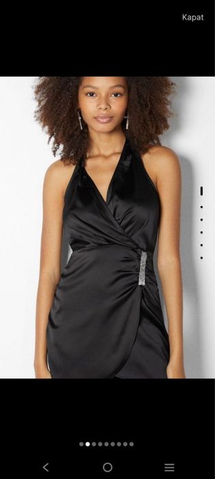 Черна рокля Bershka