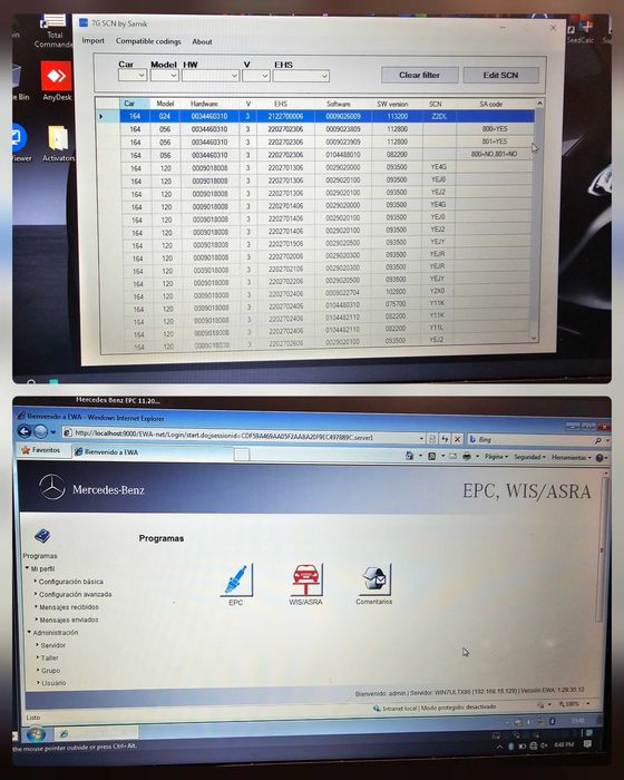Pachet laptop diagnoza Mercedes XENTRY + interfata passthru