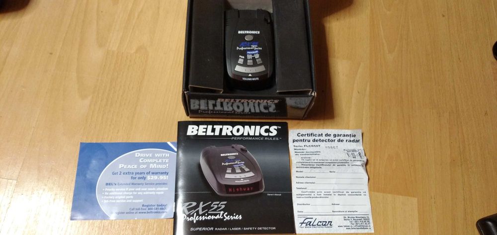Beltronics Rx55 detector radar