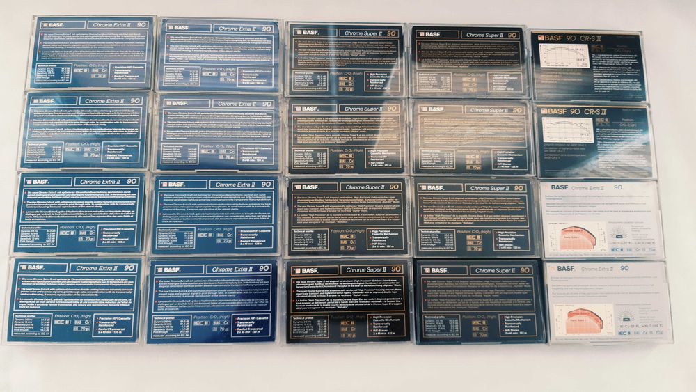 Casete audio TDK si BASF Chrome, 90minute, 2 loturi, pret 250 lei/lot