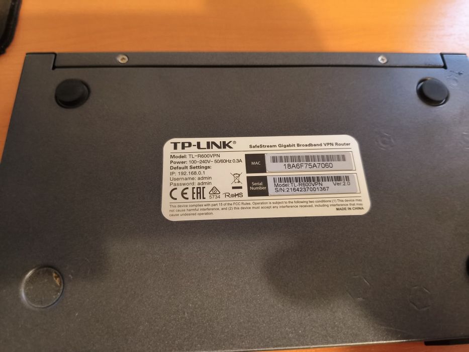 Router TP-LINK Gigabit TL-R600VPN