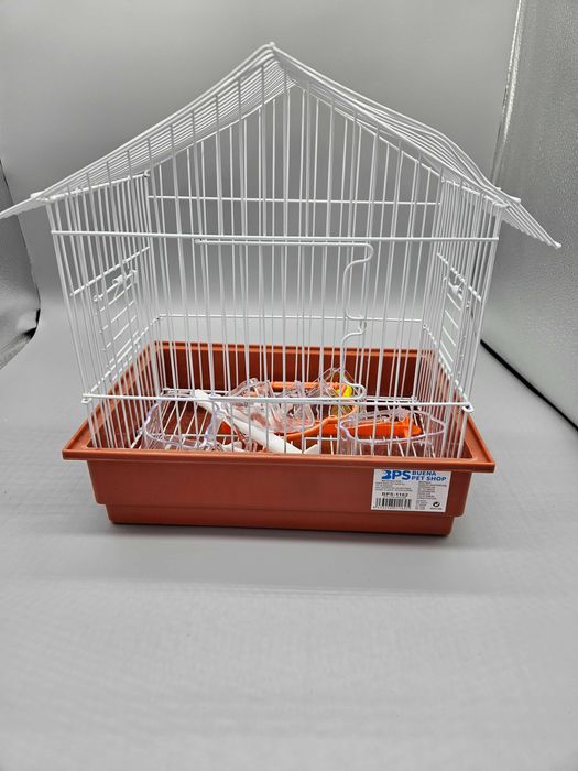 Клетка за птици – метална, с аксесоари и подвижно дъно (лек дефект)