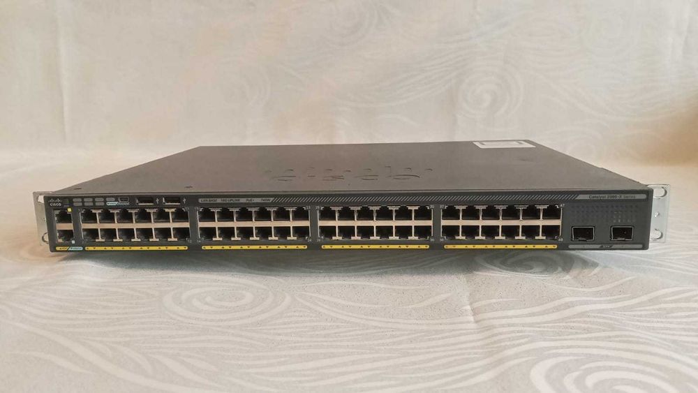 Коммутатор Cisco WS-C2960X-48FPD-L, 48 х GE, 2 x 10GE SFP+, PoE+, L3