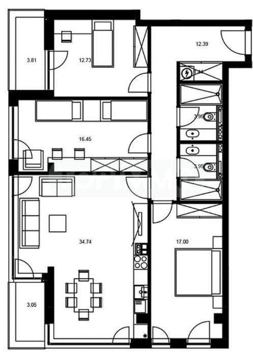 Продава се Четиристаен апартамент в Варна, Цветен квартал - 142 кв.м за 1513 €/кв.м - Снимка #3