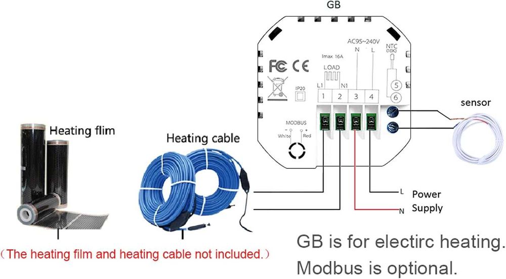 Интелигентен термостат,със сензорен екран за бойлер