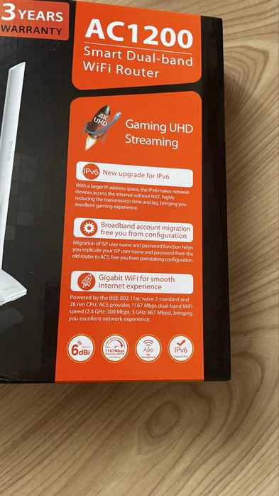 Безжичен Рутер Tenda AC5, Dual-Band, AC1200 GAMİNG