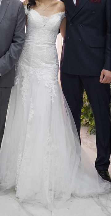 свадебное платье рыбка