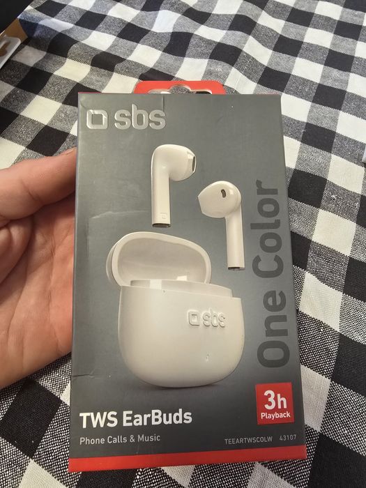 SBS - Căști fără fir TWS One Color, alb