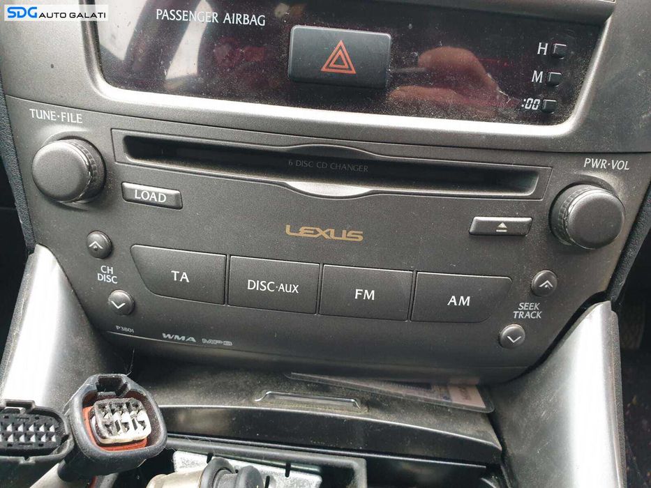 Unitate Radio CD Player Display Afisaj Digital Buton Avarii Panou Comanda AC Clima Climatronic Lexus IS IS220 2005 - 2013 [Q3013]