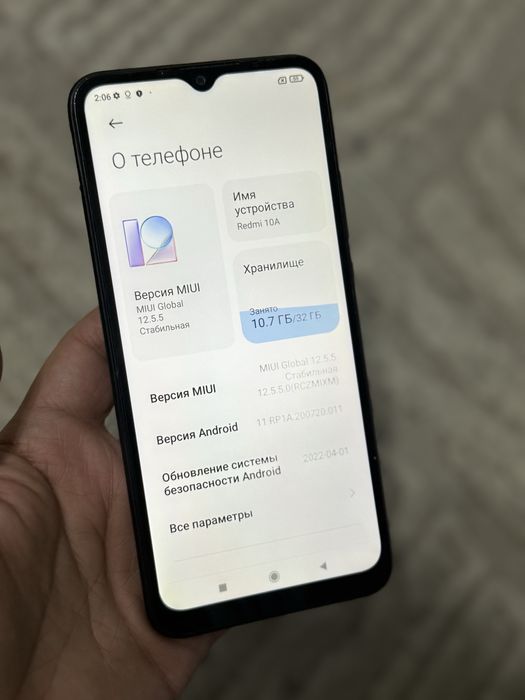 Redmi 10 A 64 Gb karobka órniga pas kopiya beraman