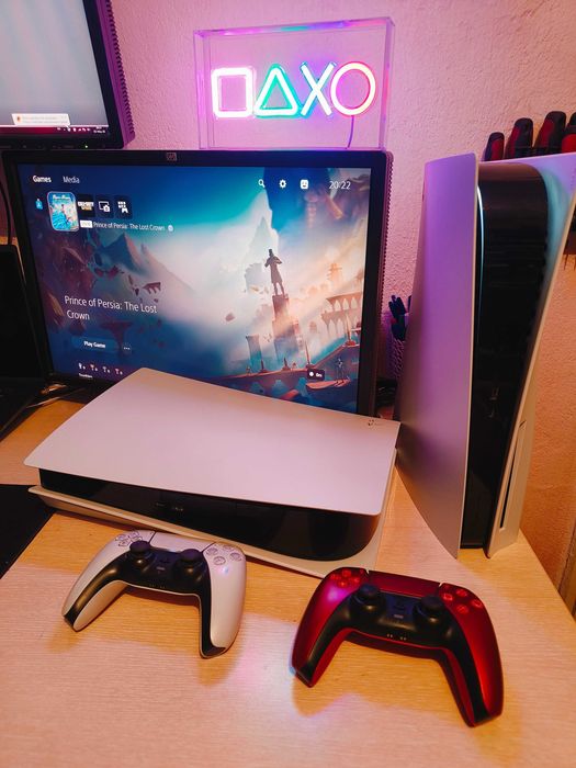 1г. ГАРАНЦИЯ ! PS5 PlayStation 5 Плейстейшън Диск Disk 825GB SSD DualSense Джойстик Контролер Sony конзола игра гейминг симулатор игра станция disc