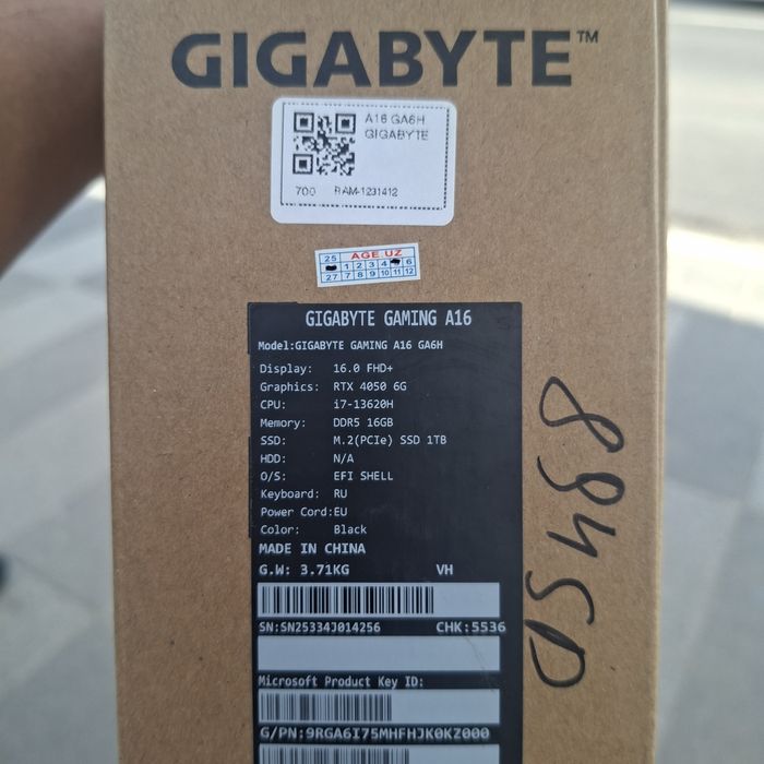 Core i7 - 13620H/ RTX 4050-6gb/ M.2 SSD 1 TB / ОЗУ DDR5 16 gb/ Янги