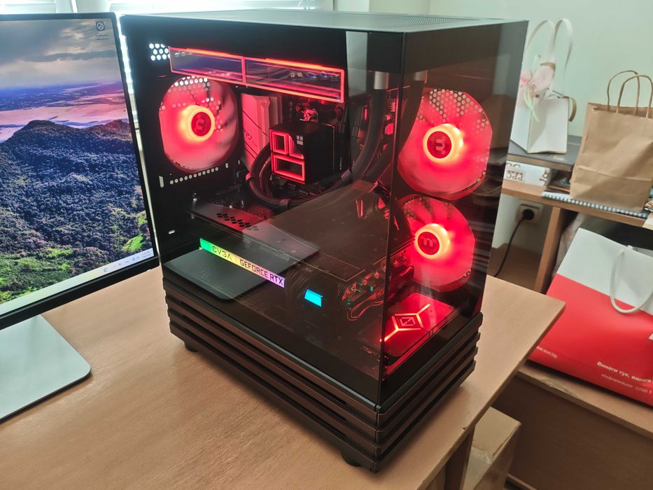 Геймърски компютър, Ryzen 5700x, Rtx 3070, 32gb Ram, 1tb ssd, 850W, водно охлаждане