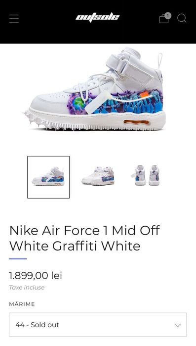 Vand Nike Air Force 1 mid OFF White Graffiti