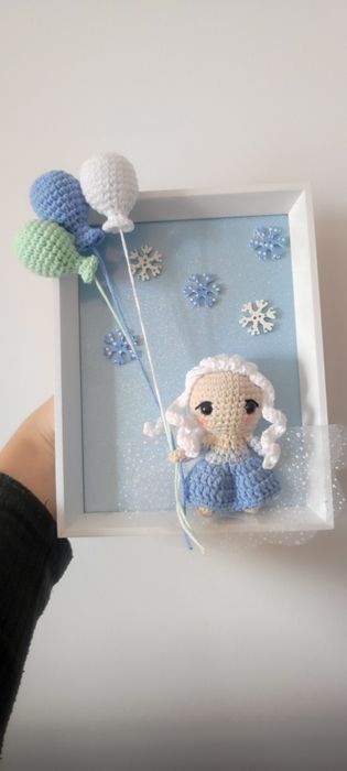 Ръчно изработена Рамка Frozen- Елза