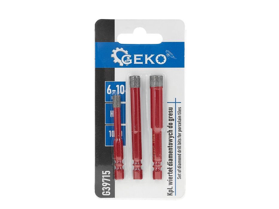 Set de 3 burghie diamantate pentru placi ceramice gresie faianta, 6-10