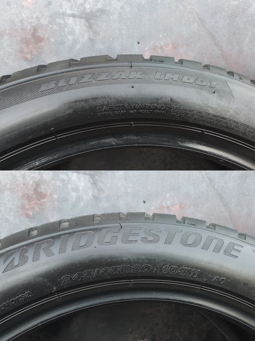2бр. зимни гуми 245/45/20 Bridgestone Blizzak 
dot22
6.5mm
Добро състо