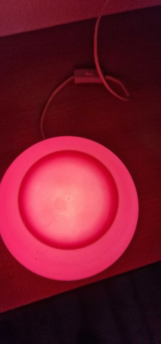 Розова настолна лампа IKEA LAMPAN с LED крушка