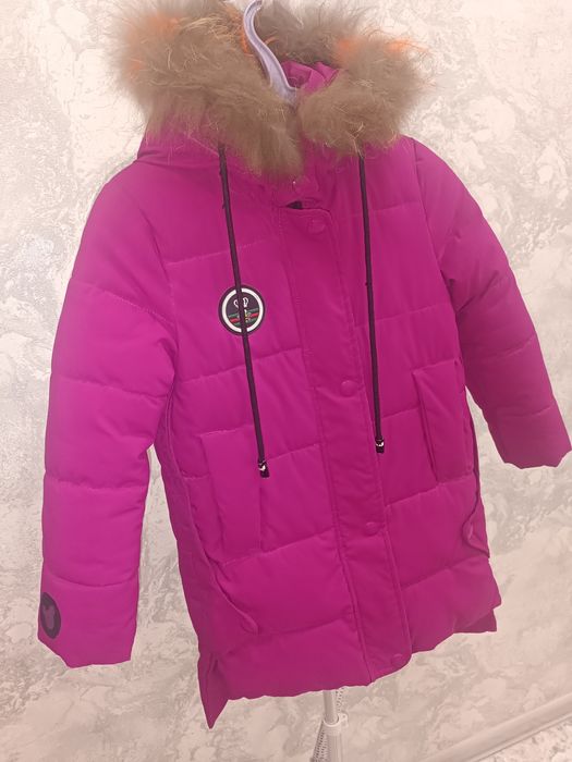 Куртка  зима на девочку розовая