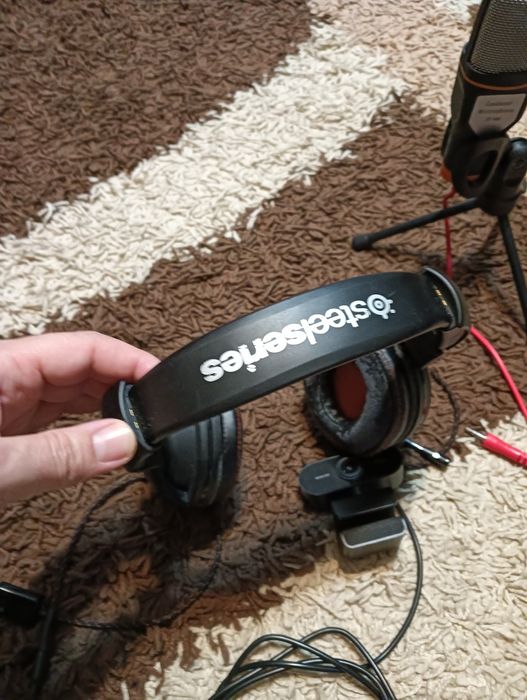 Căști, cameră, maus, microfon