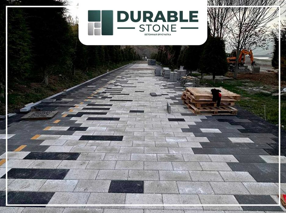 Брусчатка. Тротуарная плитка (прессованная брусчатка) , укладка