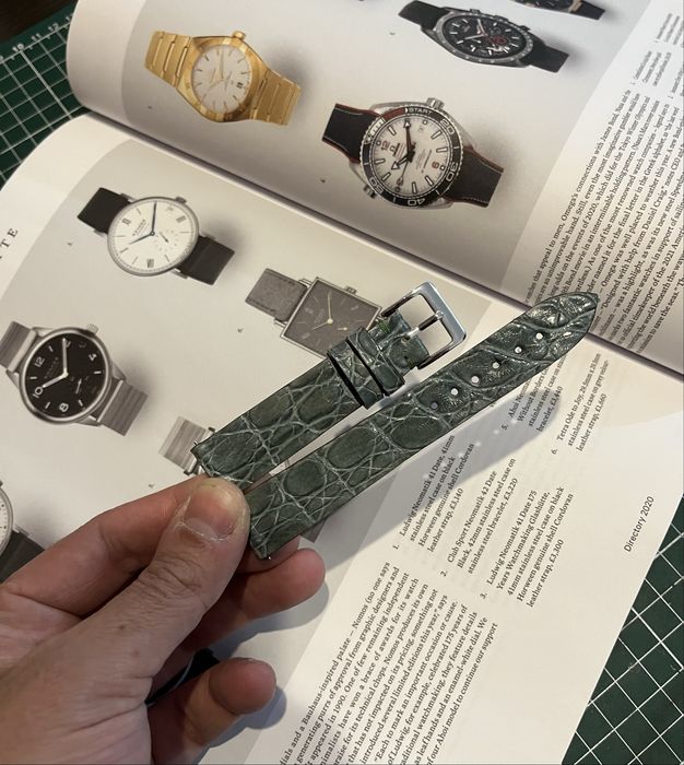 Ocazie UNICA - curea pentru ceas 18 mm din piele autentica de crocodil