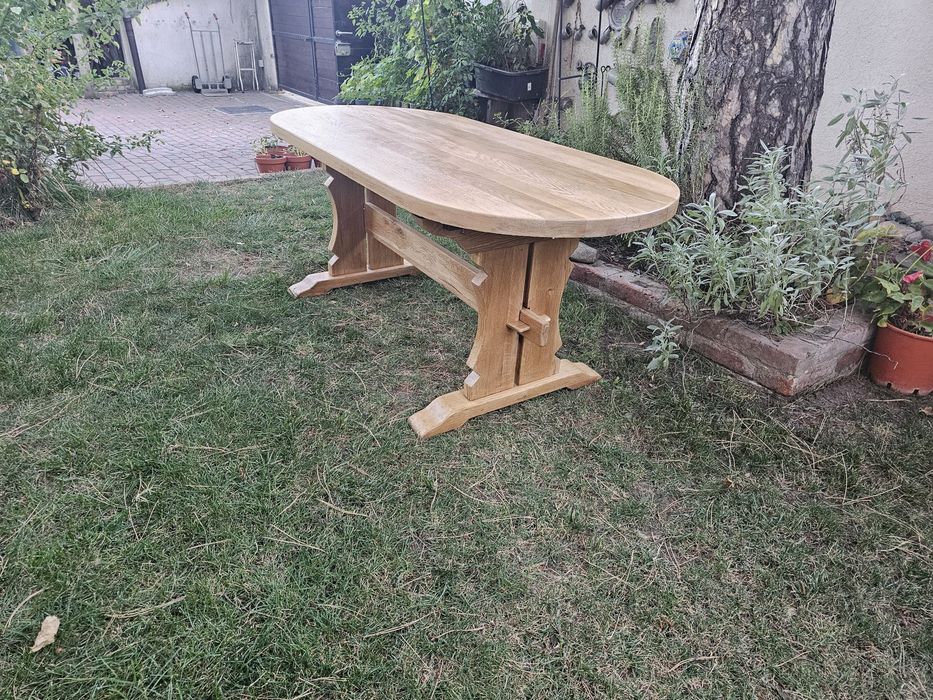 Masa terasă din lemn masiv de stejar