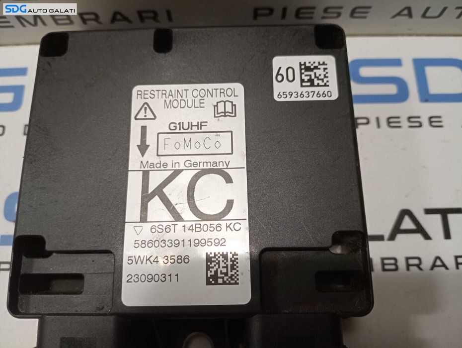 Unitate Modul Calculator Airbag Ford Fusion 2002 - 2012 Cod 6S6T-14B056-KC 5WK4-3586 [M4346]