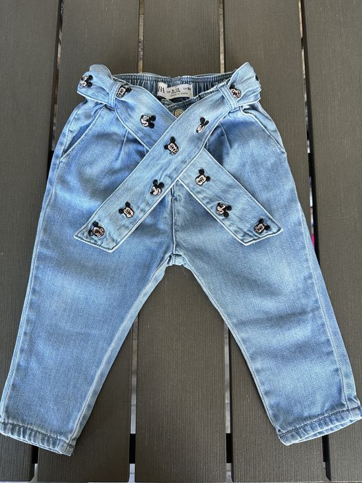 Есенна блузка Zara и дънки,9-12 месеца 80 см.