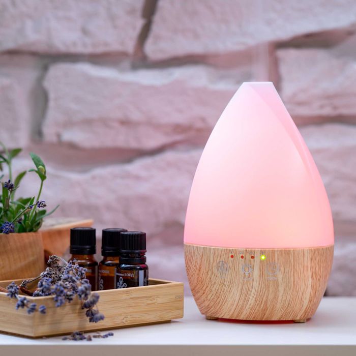 Арома дифузер STELS, Овлажнител за въздух, За етерични масла, 7 LED