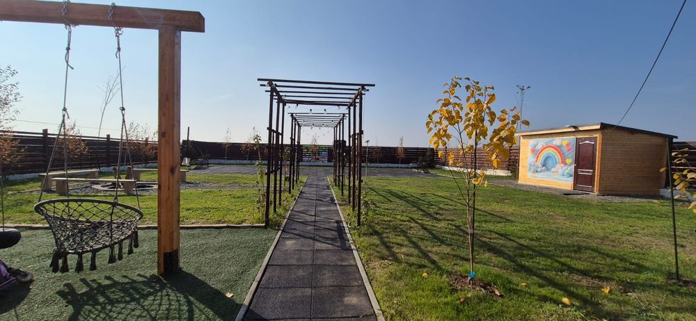 Pavele cauciuc, grădină, Loc de joaca, teren tenis, volei