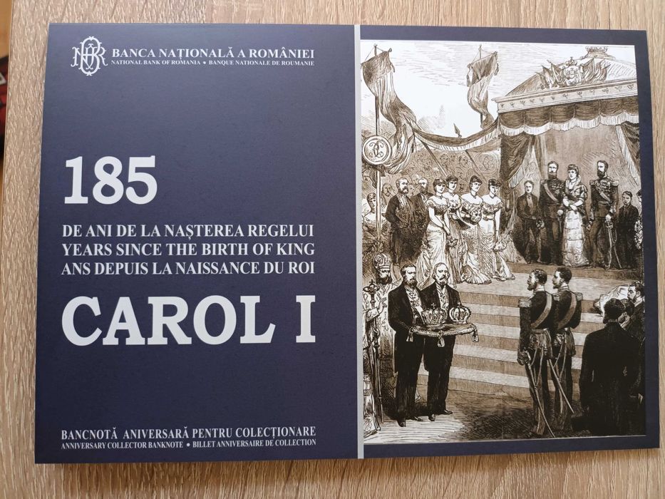 Bancnota 100 lei Carol I, pliant + plic BNR