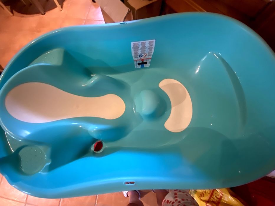 Стойка за корито и корито ОК Baby,ваничка за бебе с термометър