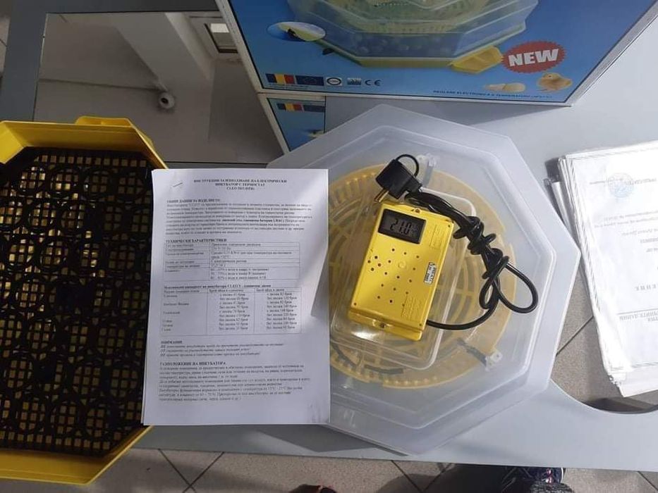 Инкубатори автоматични полуавтоматични ръчни с влагомер ваничка темпер