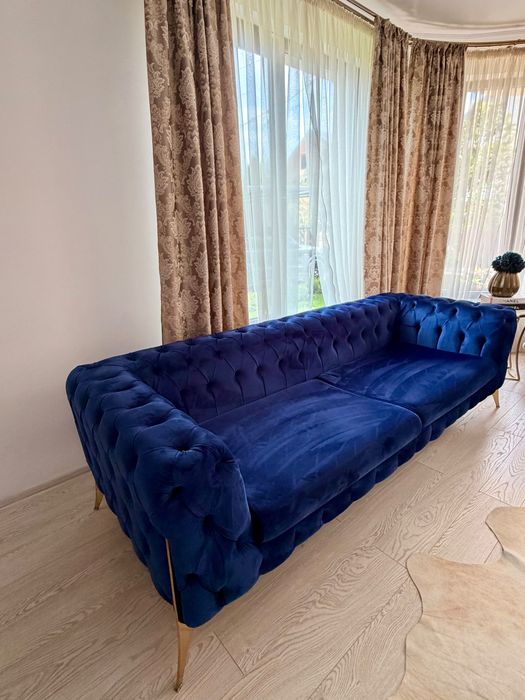 Canapele set Chesterfield catifea