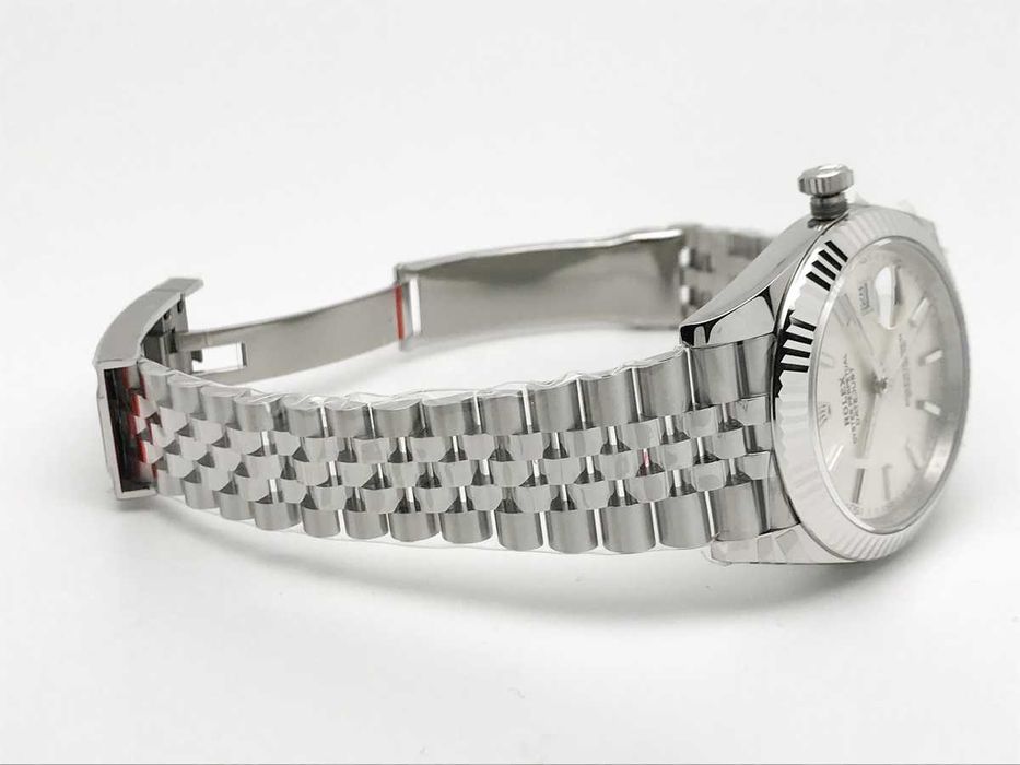 Rolex Datejust 41mm Fluted Bezel Silver Dial Jubilee – мъжки часовник – реални снимки