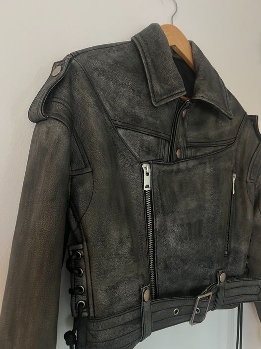 Geaca biker din piele