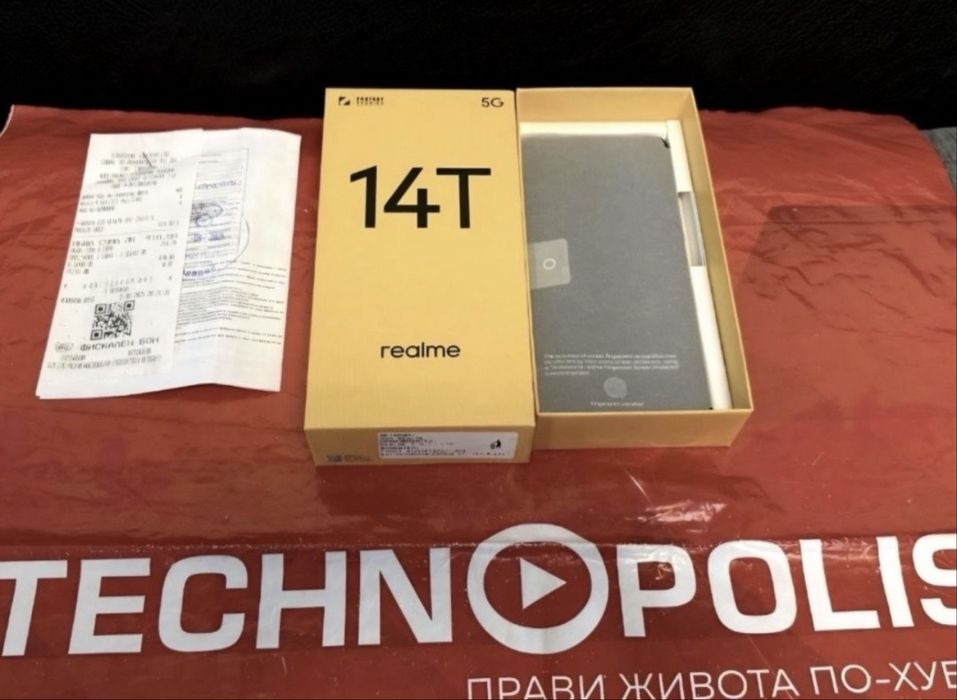 КАТО НОВ 256GB Realme 14T Технополис Гаранция 2027г. Green | Зелен