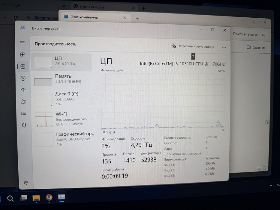 Быстрый нотубу Intel Core i5 10310U  Dell Latitude