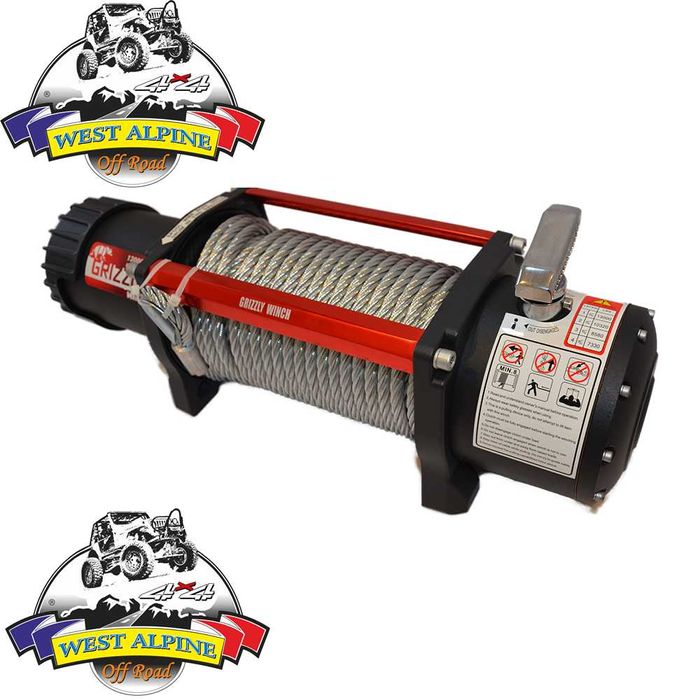 Troliu auto Grizzly 13000 lbs - 5897 kg - raport 180:1 - cablu otel