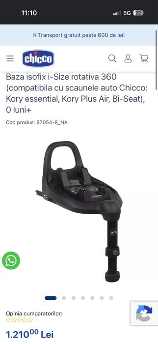 Carucior copii 3 in 1 +baza isofix 360