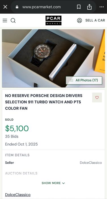 Ceas Porsche 911 Turbo Classic Chronograph