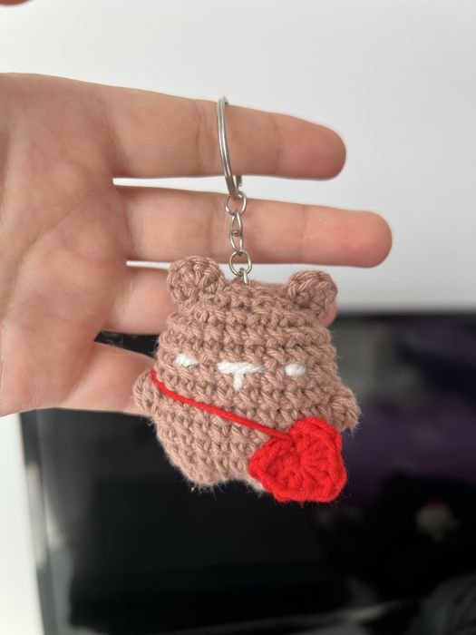 Set brelocuri ursuleti crosetati manual amigurumi - cadou handmade cuplu