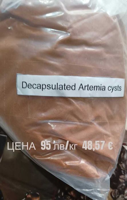 Артемия за рибки,декапсулирани яйца,готова за хранене 200мл